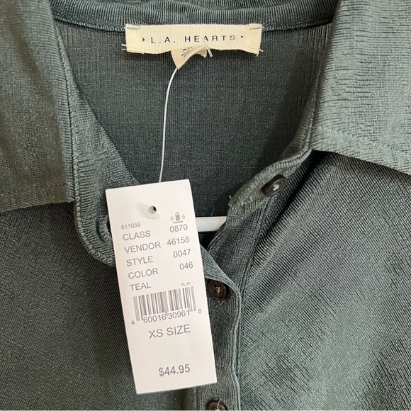 BNWT LA Hearts Long Sleeve Button Front Dress - Picture 6 of 9